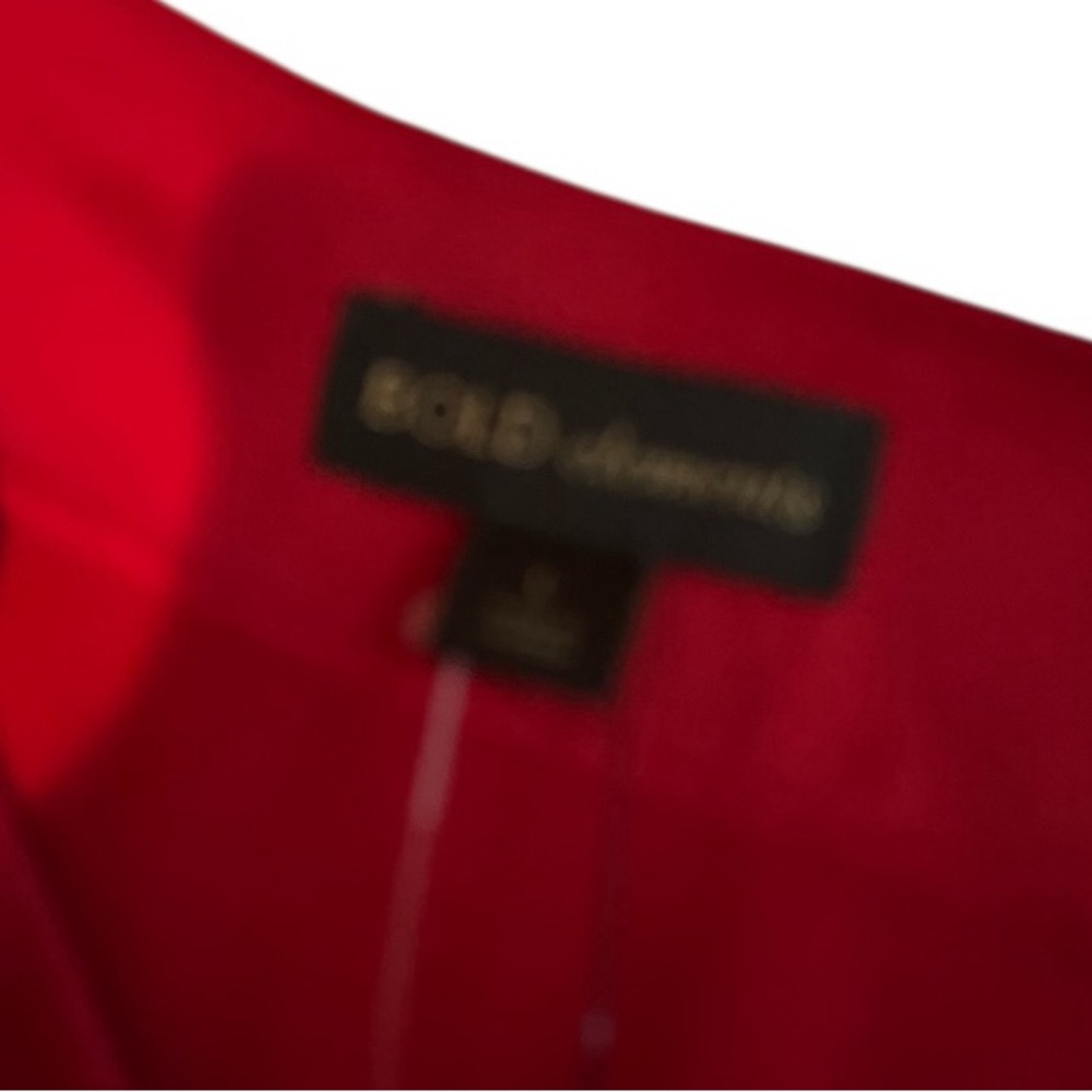 Bold Elements Size Large Red Stretch Silk Off Sho… - image 4